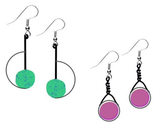 Colorful Dichroic Glass Earrings 13+