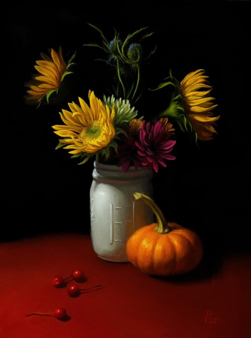 Fall Floral workshop Still Life Pastels 14+