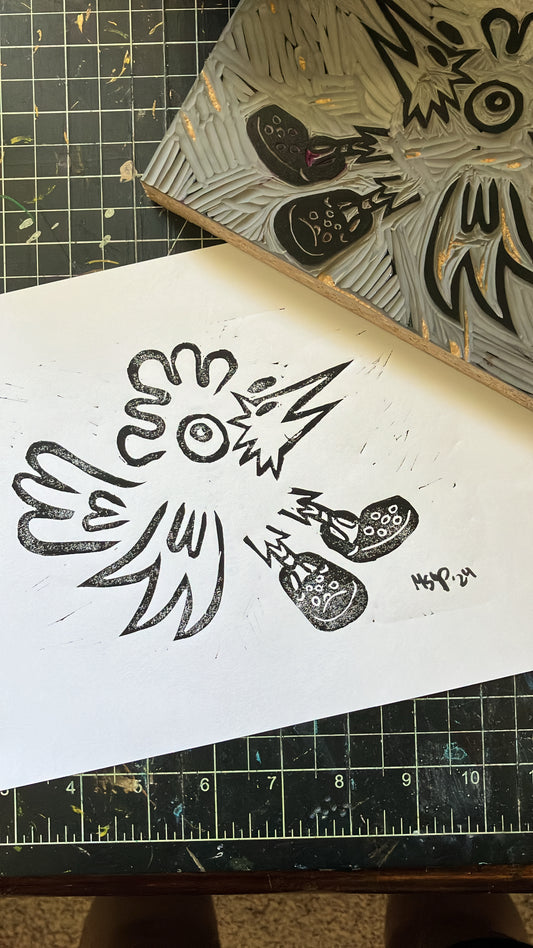 Linocuts Ages 14+ (2 sessions)