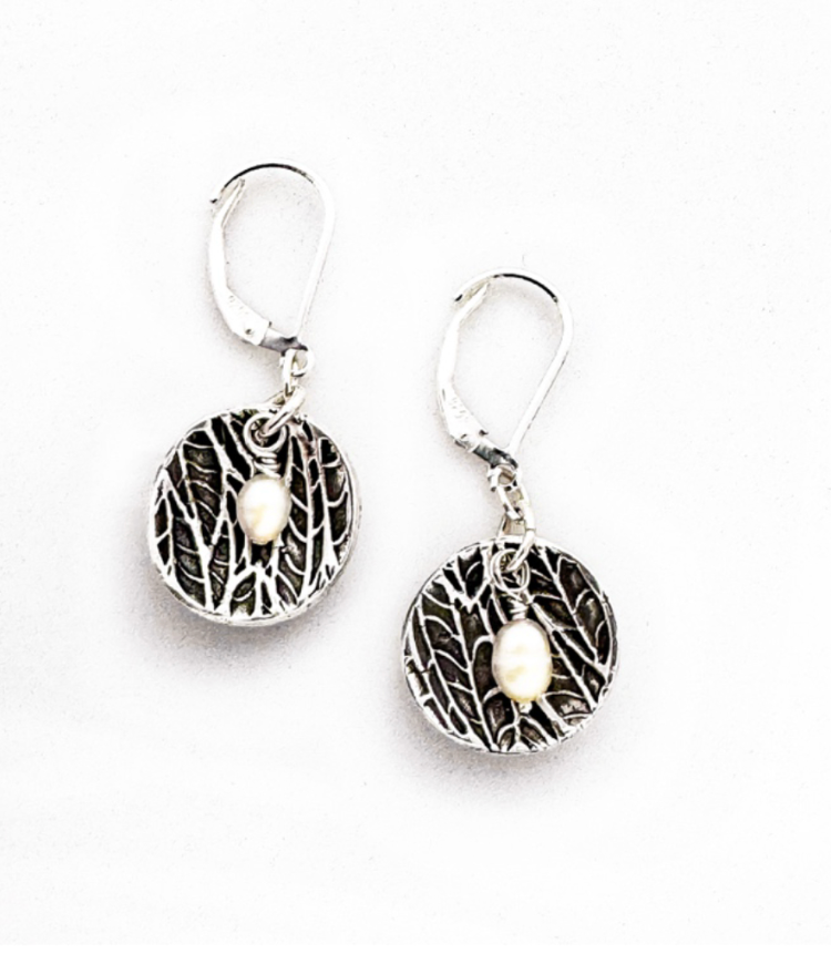 Sterling Silver Earrings with Pearls 13+