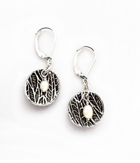 Sterling Silver Earrings with Pearls 13+