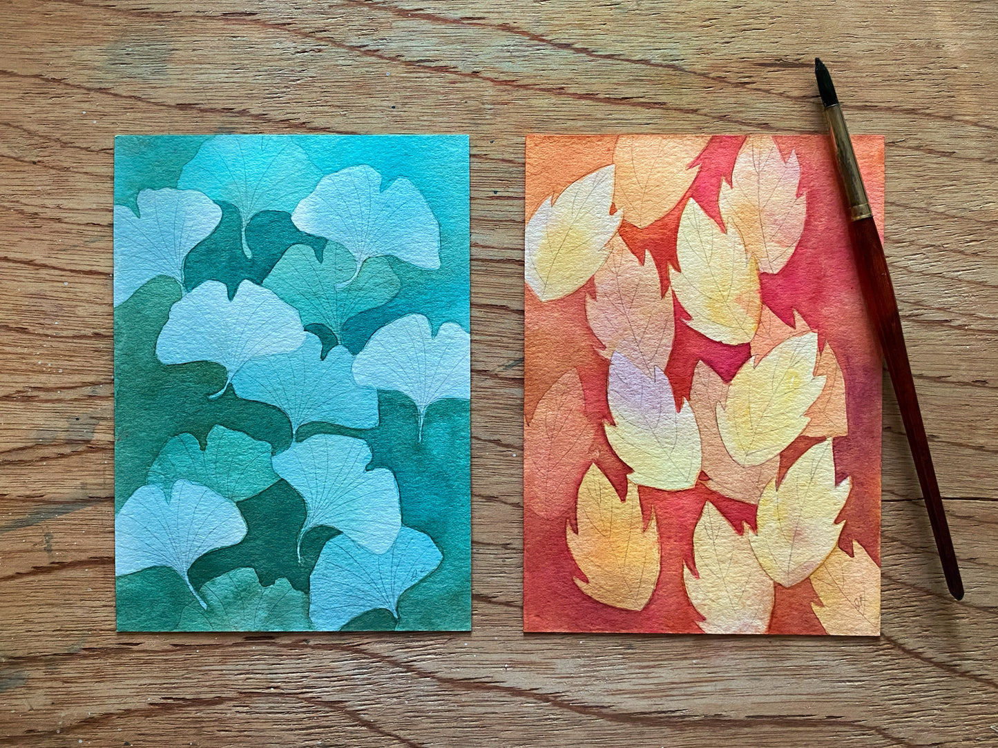 Watercolor Leaves 12+