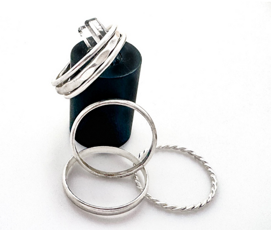 Skinny Stack Rings Soldered & Fused 13+