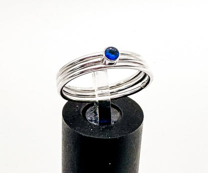 Set Stone in Skinny Rings 13+