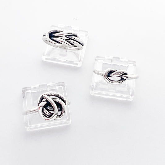 Sterling Silver Love Knot Ring 13+