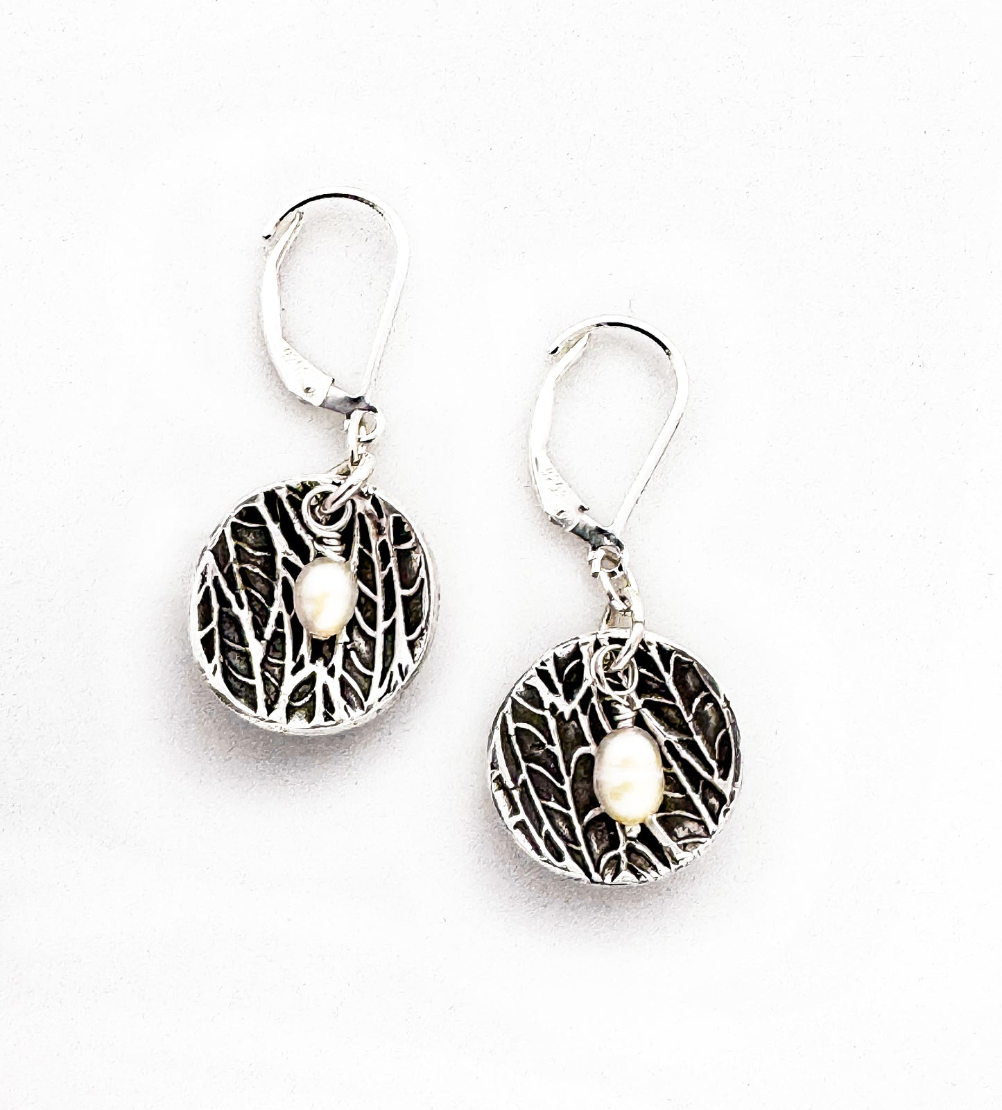 Sterling Silver Pearl Earrings 13+