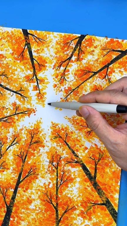 Sat. Nov. 21 | Family Studio Q-tip Fall Trees