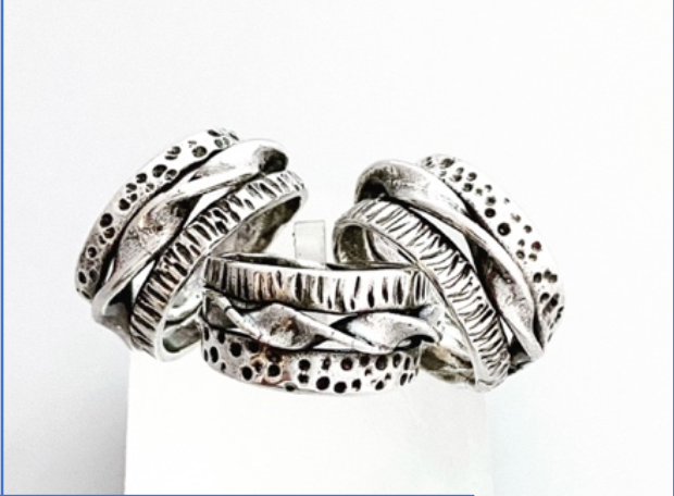 Tues. & Wed. Oct. 13th & 14th Texture and Twisted Sterling Rings 13+