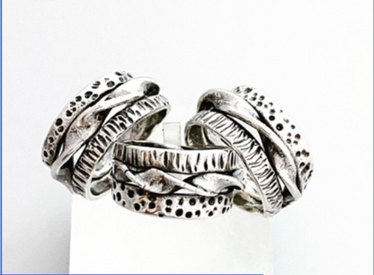 Tues. & Wed. Oct. 13th & 14th Texture and Twisted Sterling Rings 13+