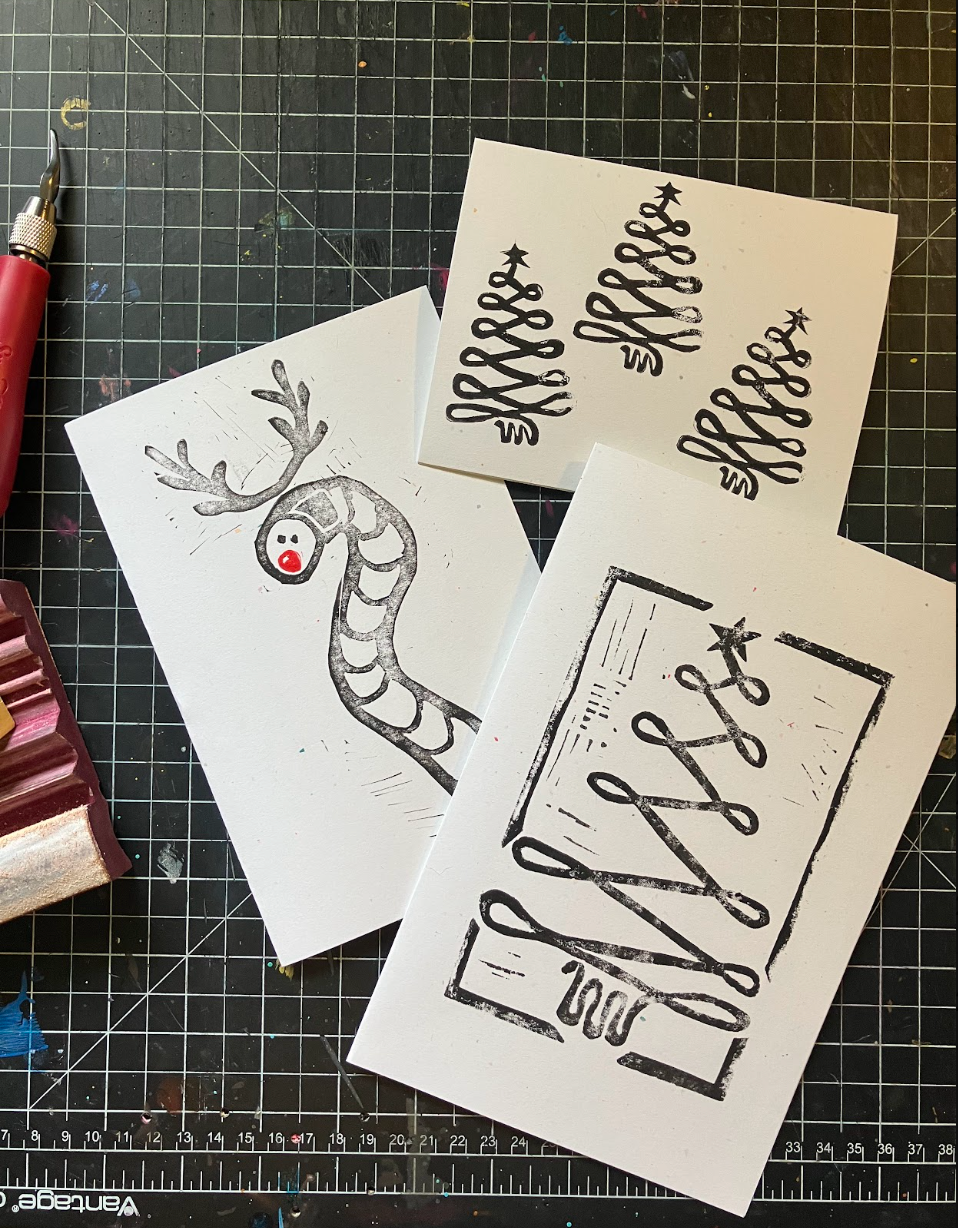 Wed, Dec 2 | Holiday Card Linocuts