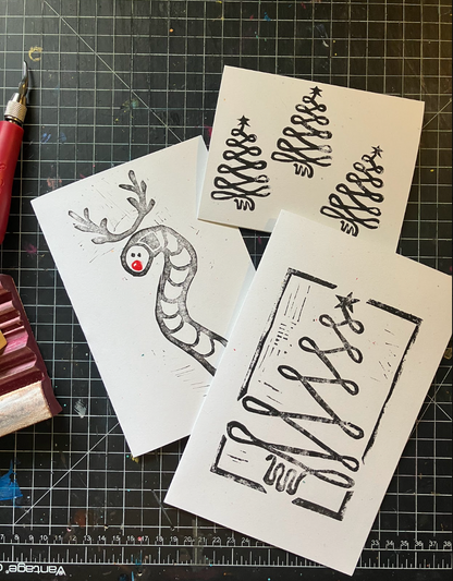Wed, Dec 2 | Holiday Card Linocuts