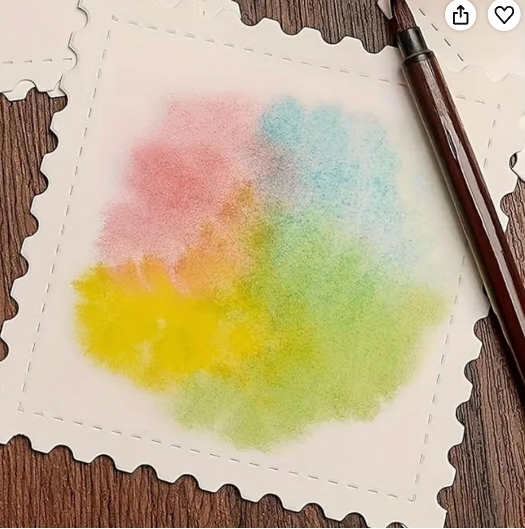 Tues. April 13 | Mixed Media Floral Postage Stamps 12+