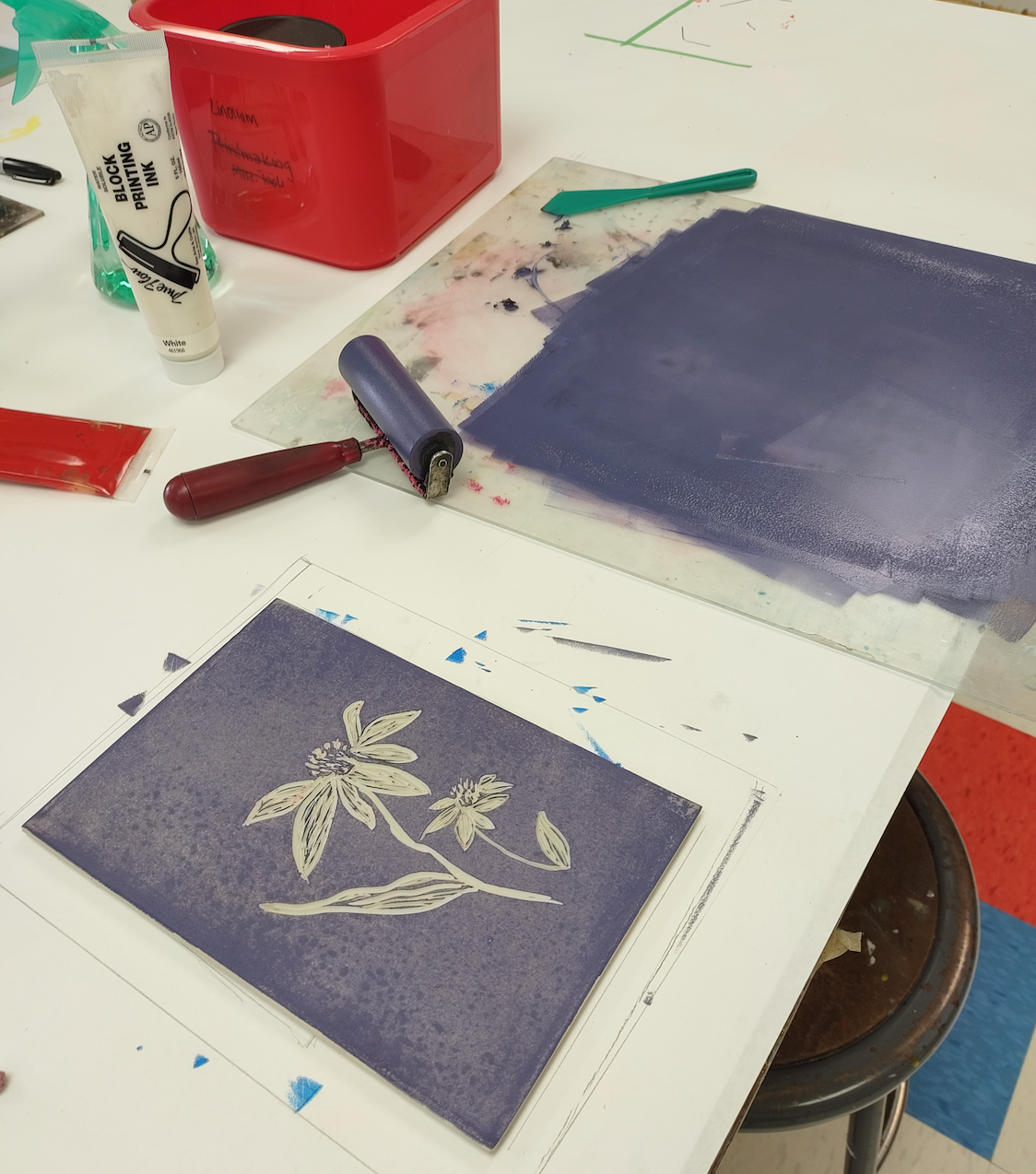 Wed, April 7 & 14 Linocut Printmaking 12+